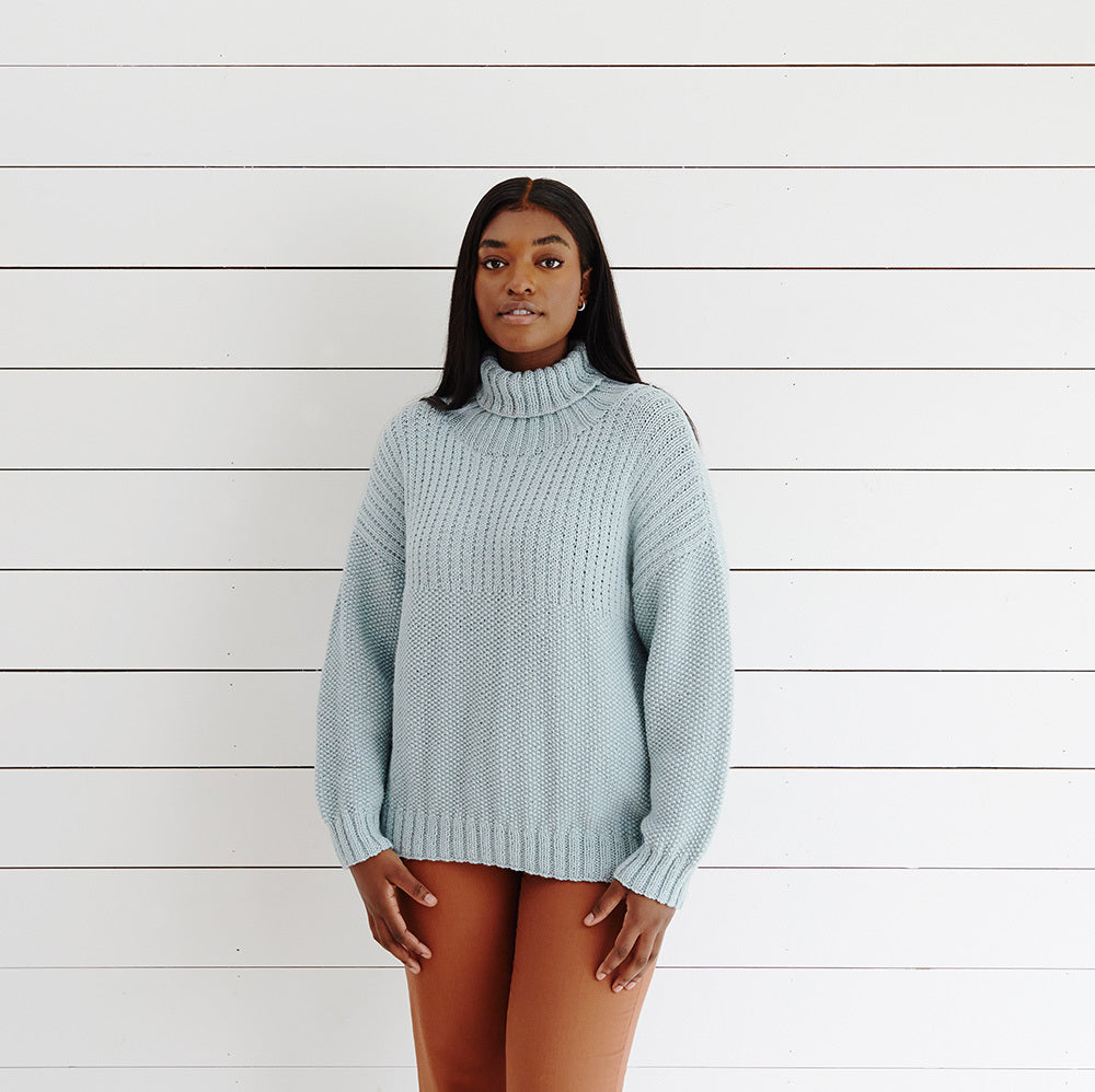 Debbie Bliss Rib Yoke Sweater Knitting Pattern