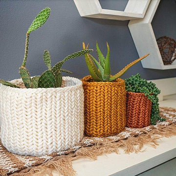 Herringbone Crochet Basket