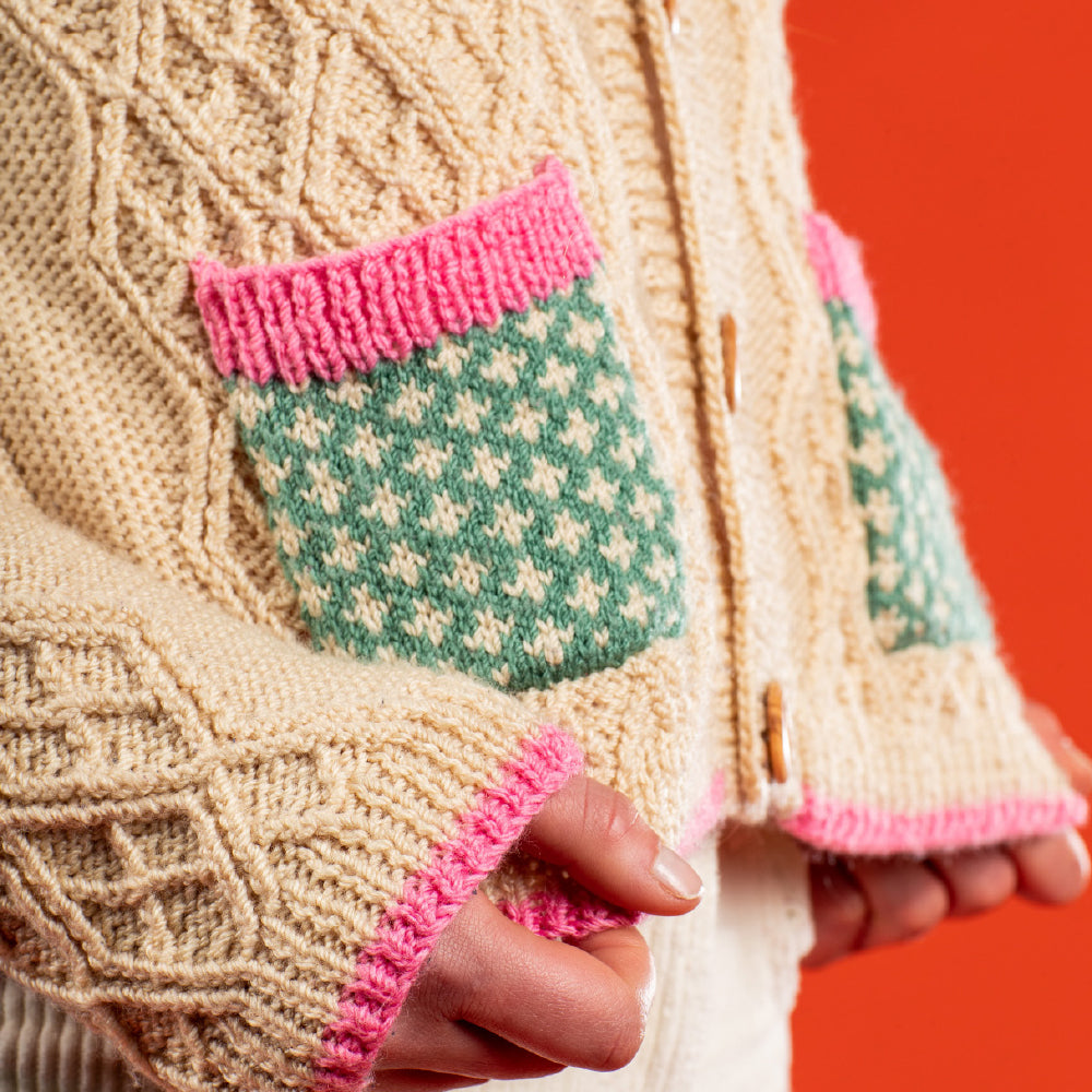 Paintbox Yarns Argyle Tile Cardigan Knitting Pattern