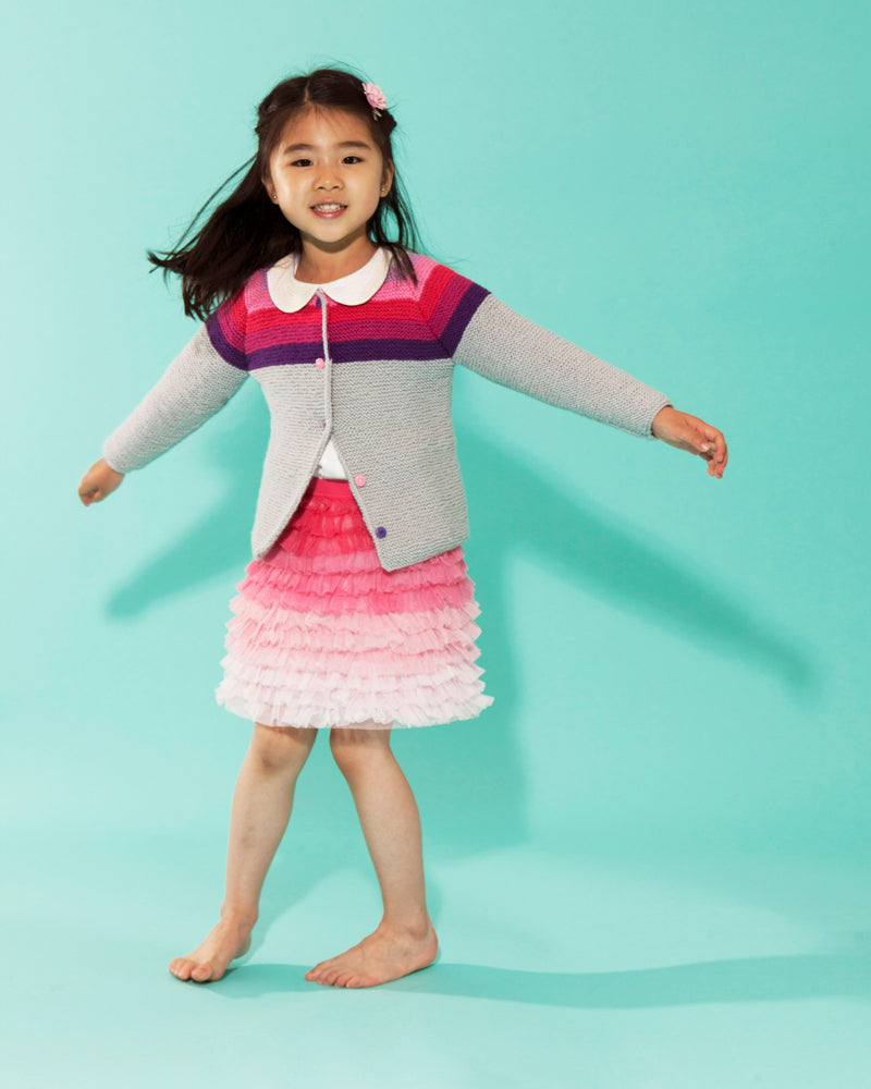 Paintbox Yarns Rainbow Cardigan Knitting Pattern