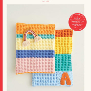 Sirdar Crochet Rainbow Waffle Stitch Blankets Pattern