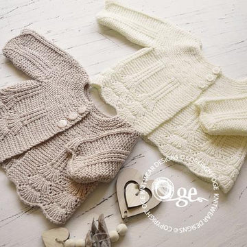 Shell Border Baby Cardigan - P097