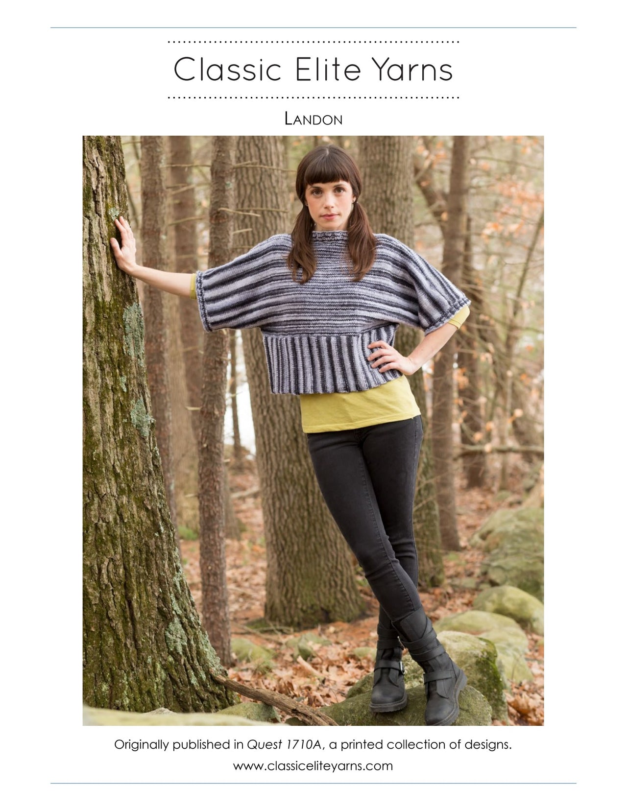 Classic Elite Yarns Landon Jumper Knitting Pattern