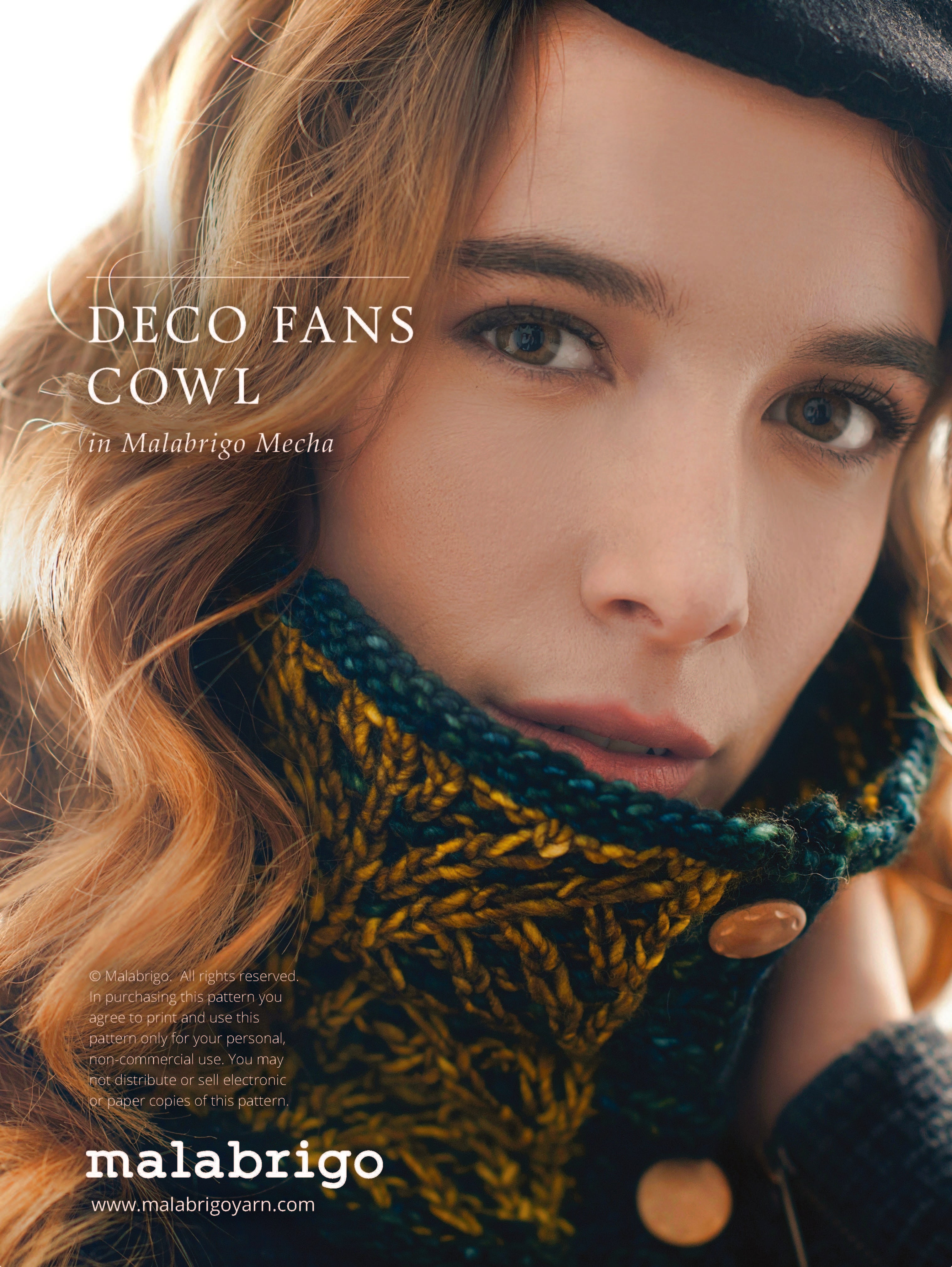 Deco Fans Cowl Knitting Pattern