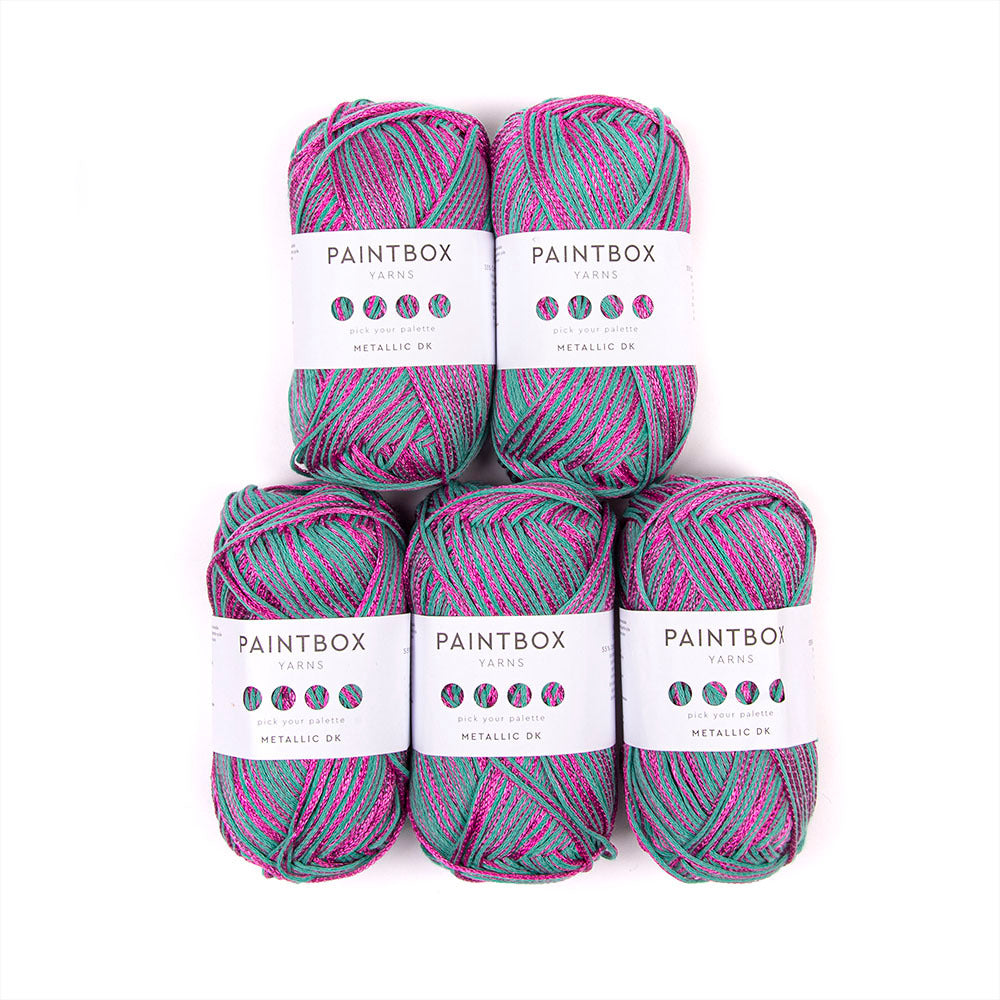 Paintbox Yarns Metallic DK 5 Ball Value Pack Yarn - Cotton DK