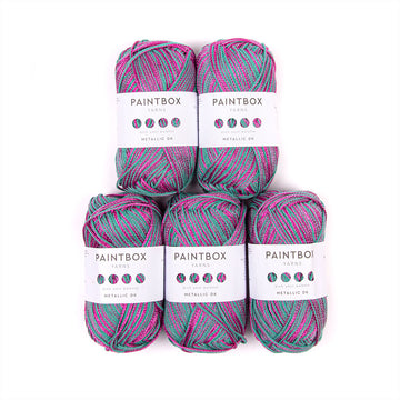 Paintbox Yarns Metallic DK 5 Ball Value Pack Yarn - Cotton DK