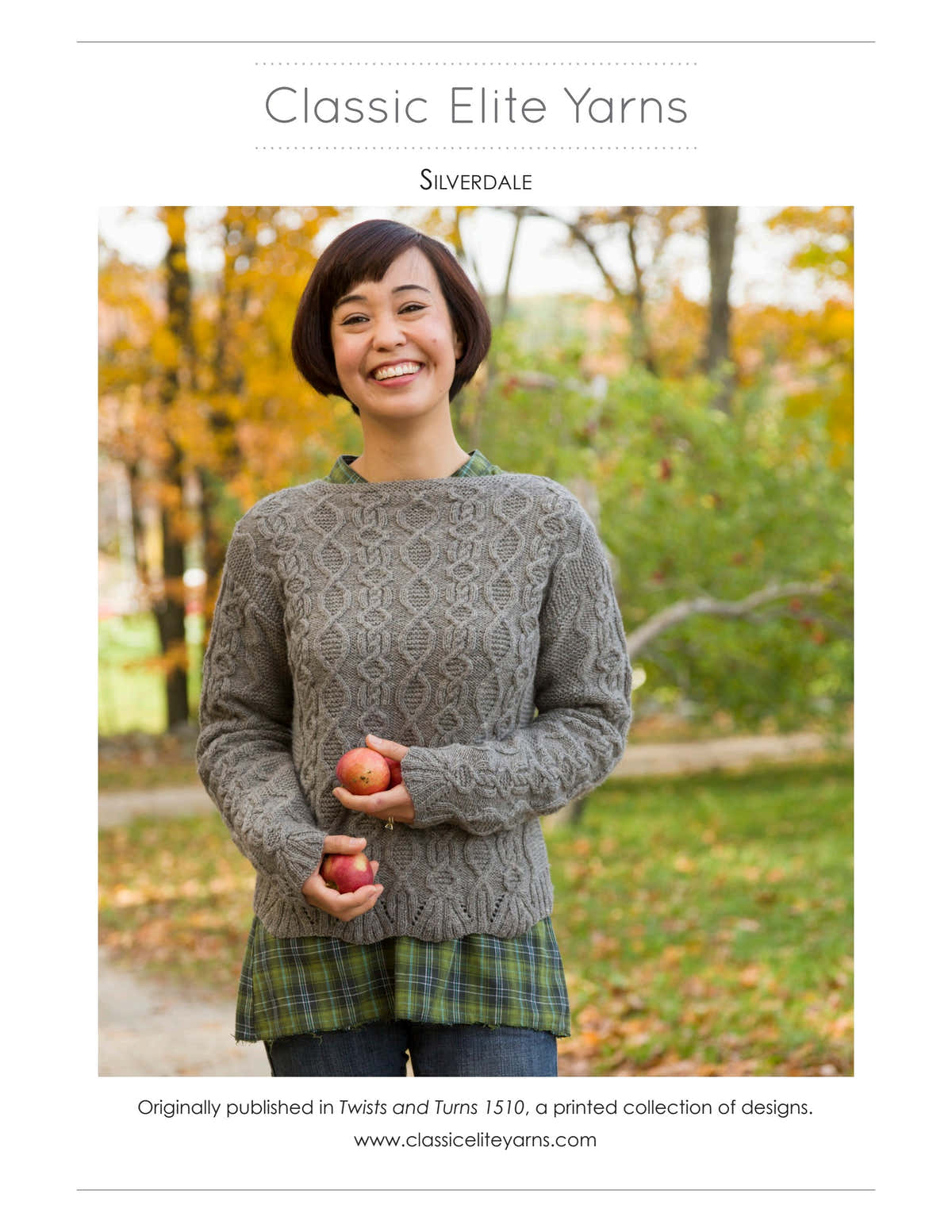 Classic Elite Yarns Silverdale Jumper Knitting Pattern