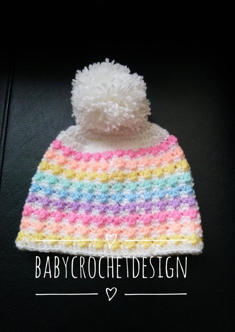 Rainbow Bobble Hat