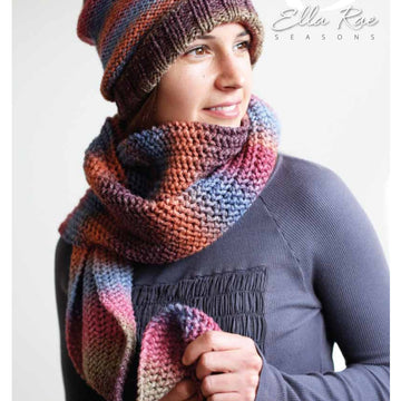 Ella Rae Beanie & Scarf Hat Knitting Pattern
