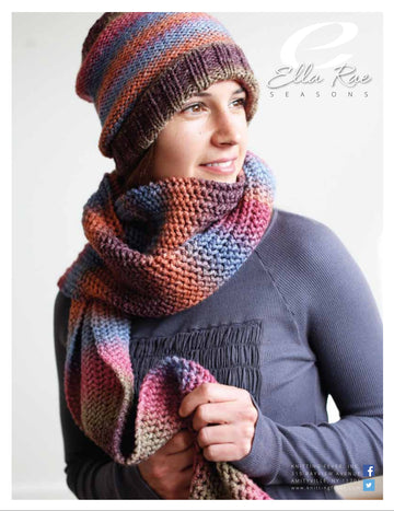 Ella Rae Beanie & Scarf Hat Knitting Pattern