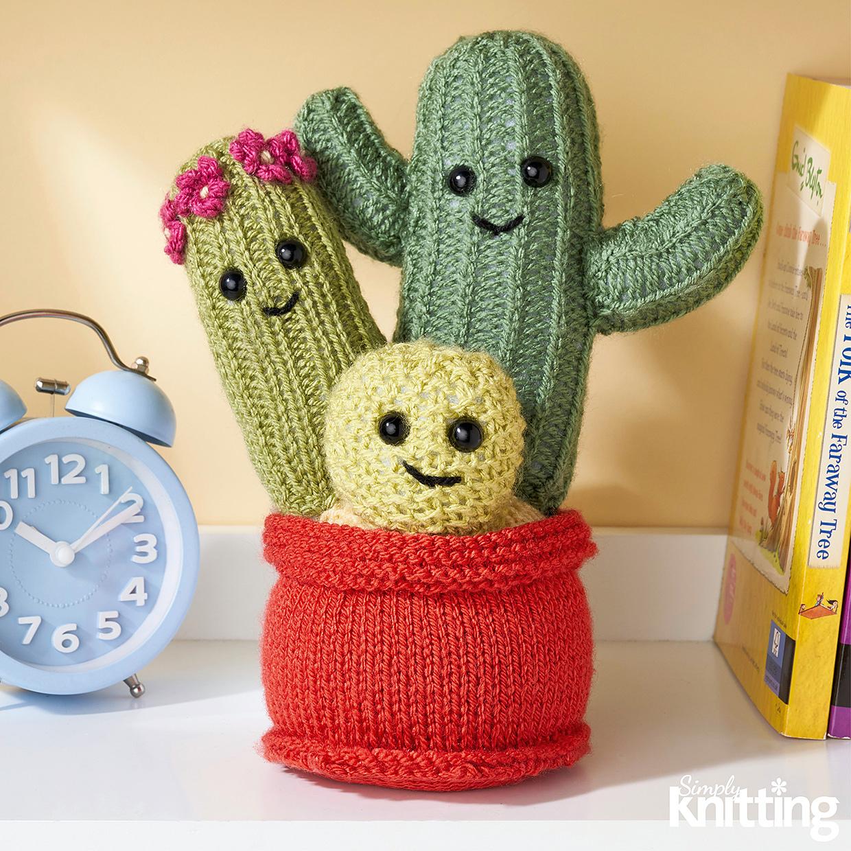 Knitted Cactus Family