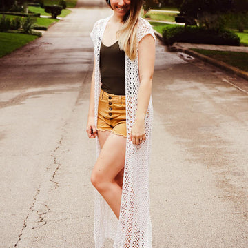 Long Summer Crochet Duster