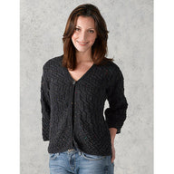 Valley Yarns Watered Steel Cardigan Knitting Pattern