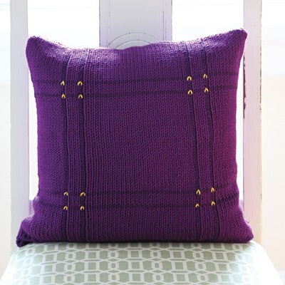 Valley Yarns Viola Plaid Pillow Knitting Pattern