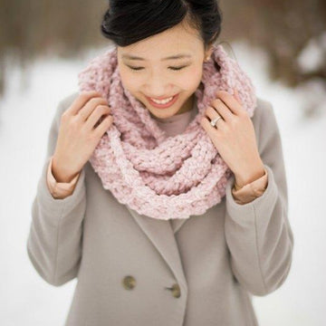 Crochet Velvet Ribbed Cowl