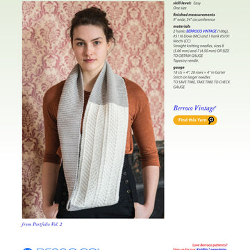 Berroco Dagny Cowl- Portfolio Knitting Pattern
