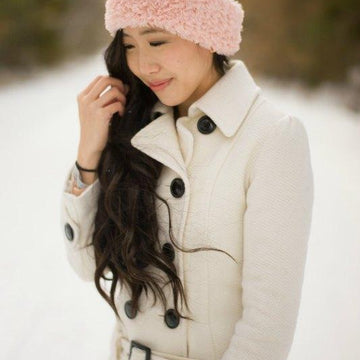 Crochet Faux Fur Mittens & Headband