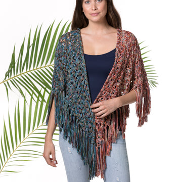 Tahki Yarns Fire Island Fringed Shawl/Bandana PDF