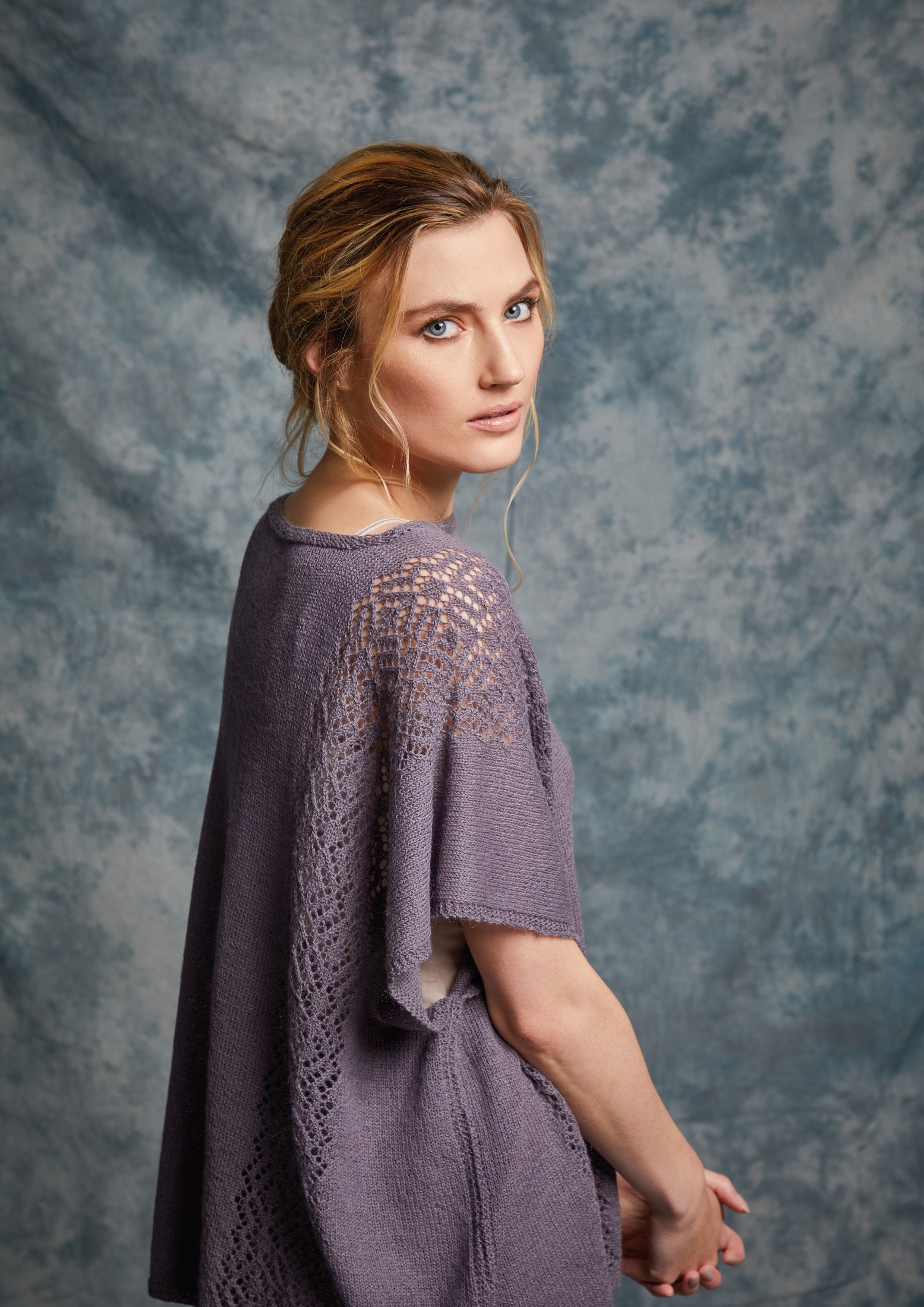 Okra Poncho Cape Knitting Pattern