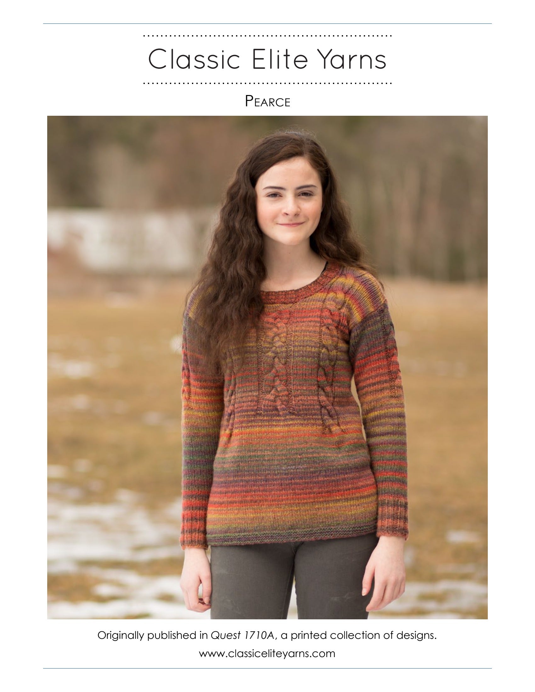 Classic Elite Yarns Pearce Knitting Pattern