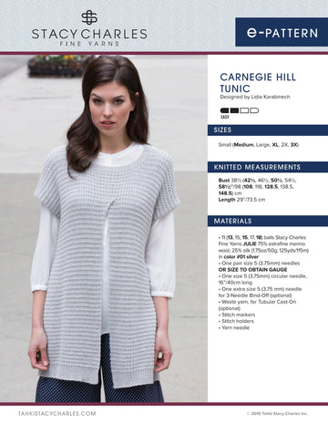 Stacy Charles Fine Yarns Carnegie Hill Tunic Knitting