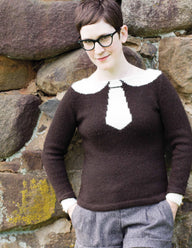 Edie Trompe L'oeil Pullover Jumper Knitting Pattern