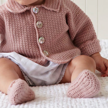 Debbie Bliss Favourite Things Jacket, Beanie Hat and Shoes Set