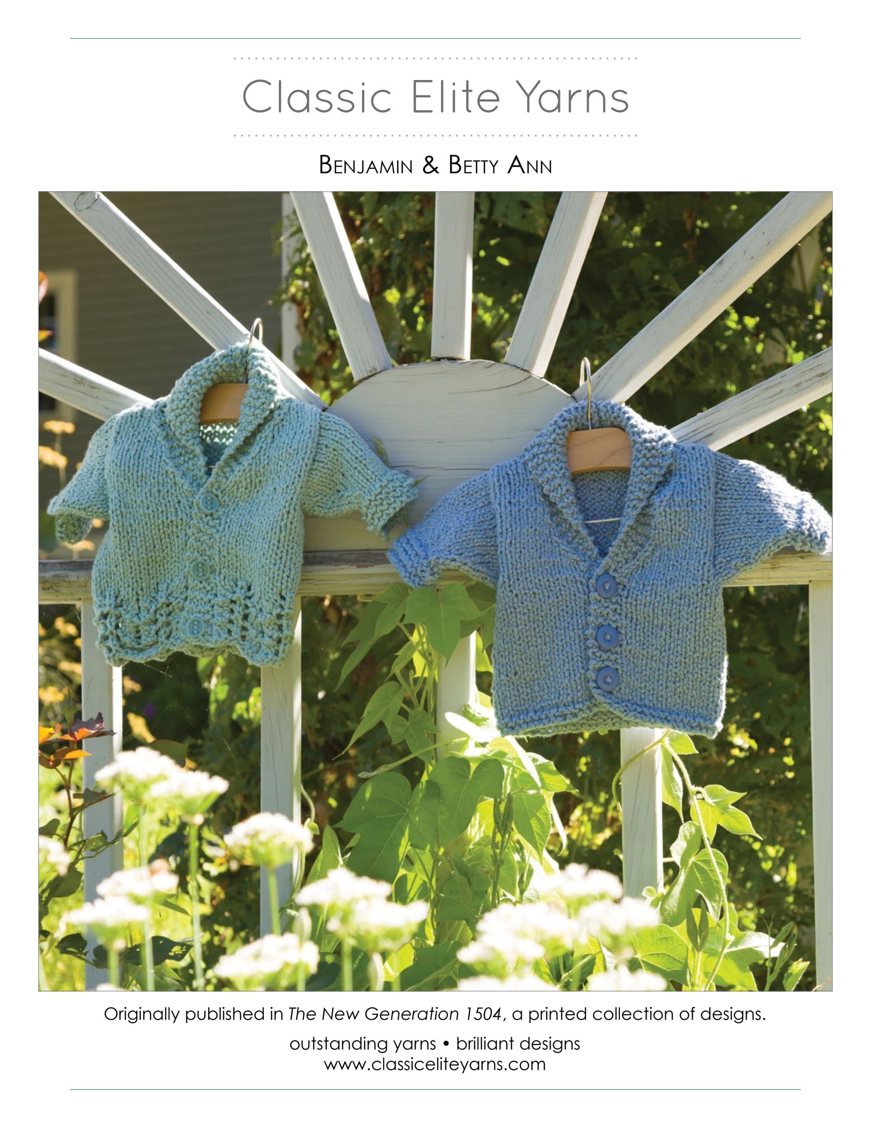 Classic Elite Yarns Benjamin and Betty Ann Knitting Pattern
