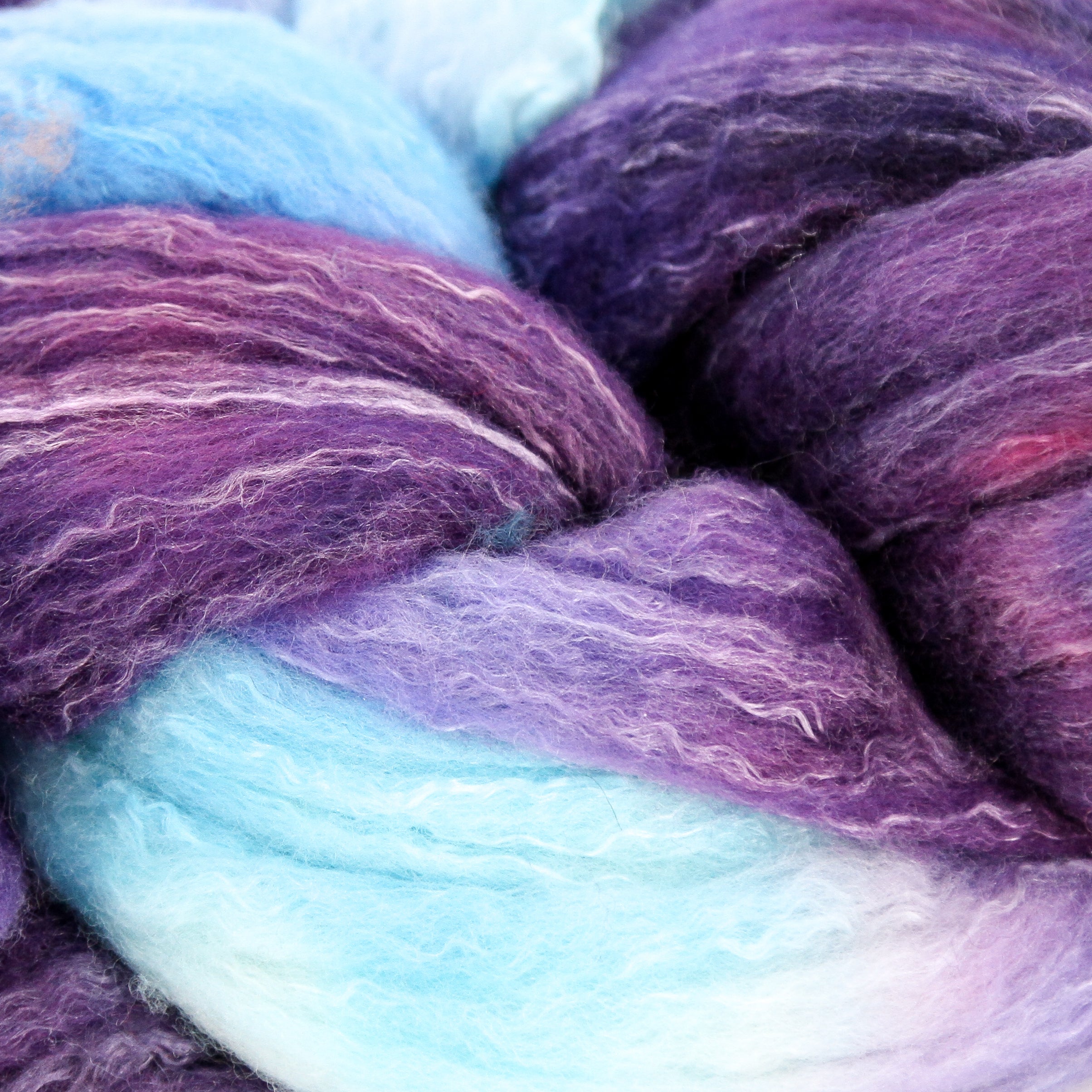 Frabjous Fibers Organic Polwarth/Silk Hand-Dyed Top Yarn - Wool