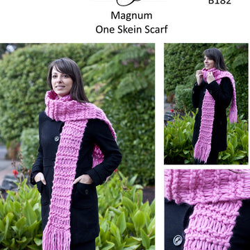 One Skein Scarf in Cascade Magnum - B182 - Free PDF