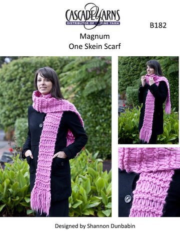 One Skein Scarf in Cascade Magnum - B182 - Free PDF