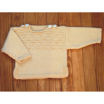 Plymouth Yarn Baby's Guernsey Pullover Crochet Pattern