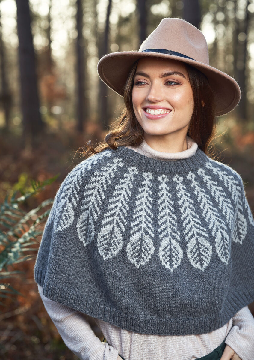 Rowan Plume Poncho Cape Knitting Pattern