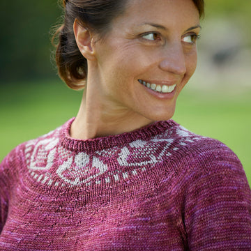 Valley Yarns Stone Rose Pullover Knitting Pattern