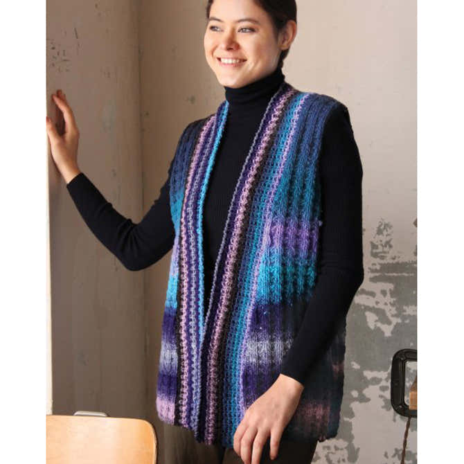 Noro Textured Vest Knitting Pattern