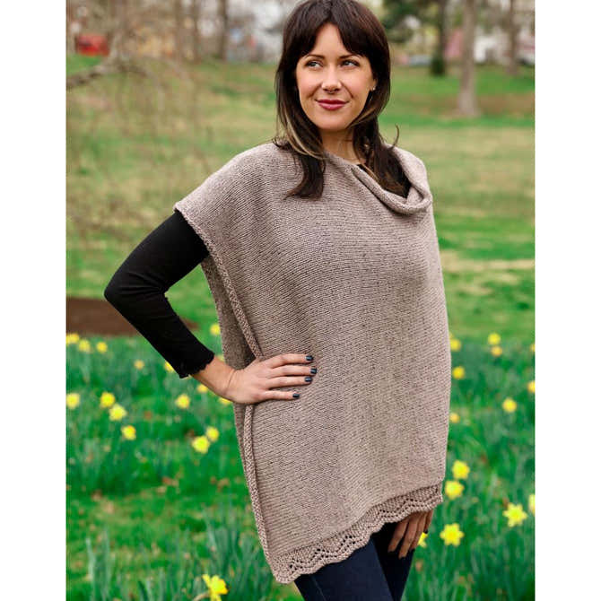 Plymouth Yarn Poncho Cape Knitting Pattern