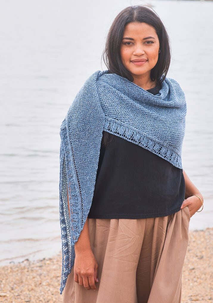 Iris Shawl Wrap Knitting Pattern