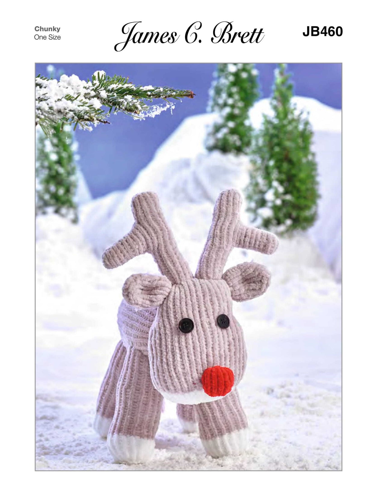 James C. Brett JB Rudolph Toy Knitting Pattern