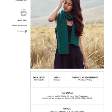 AMANO Ananea Scarf Knitting Pattern