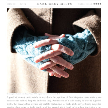 Swans Island Earl Grey Mitts Gloves Knitting Pattern