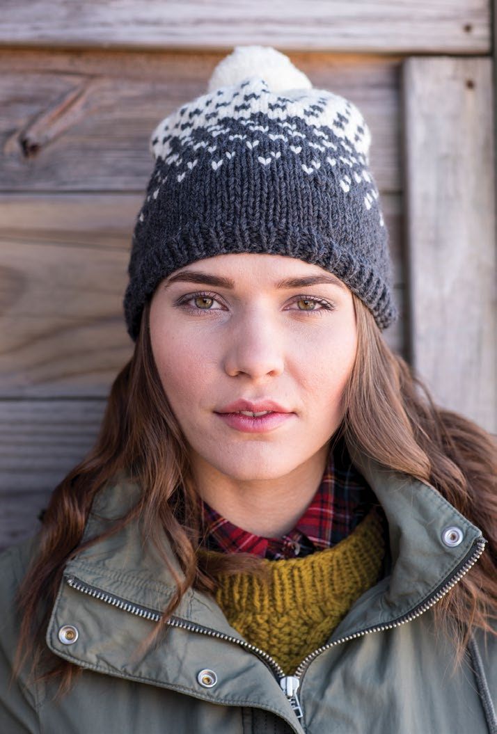 Mika Bobble Hat in Berroco Catena - 391-6 PDF