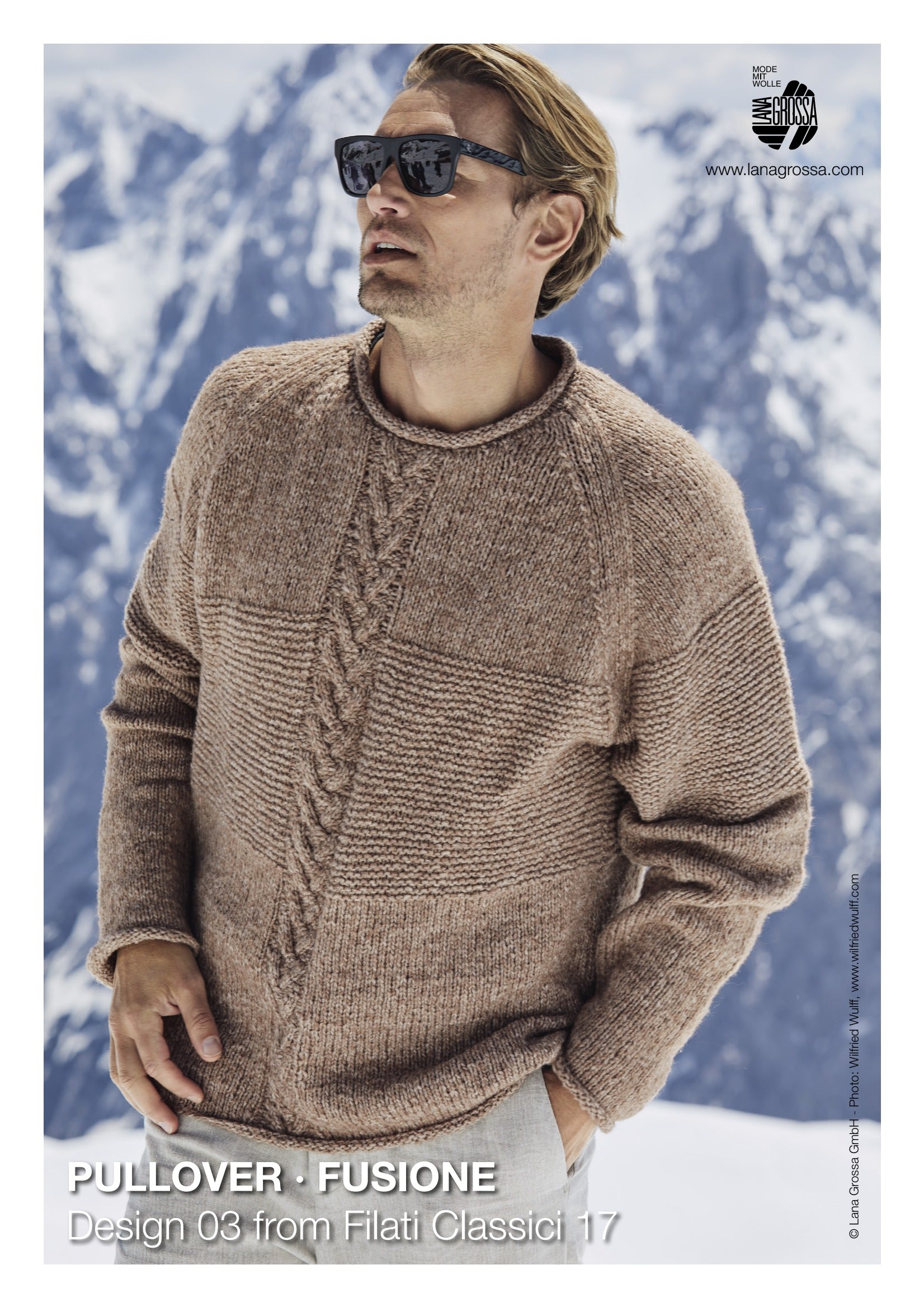 Lana Grossa M Pullover Jumper Knitting Pattern