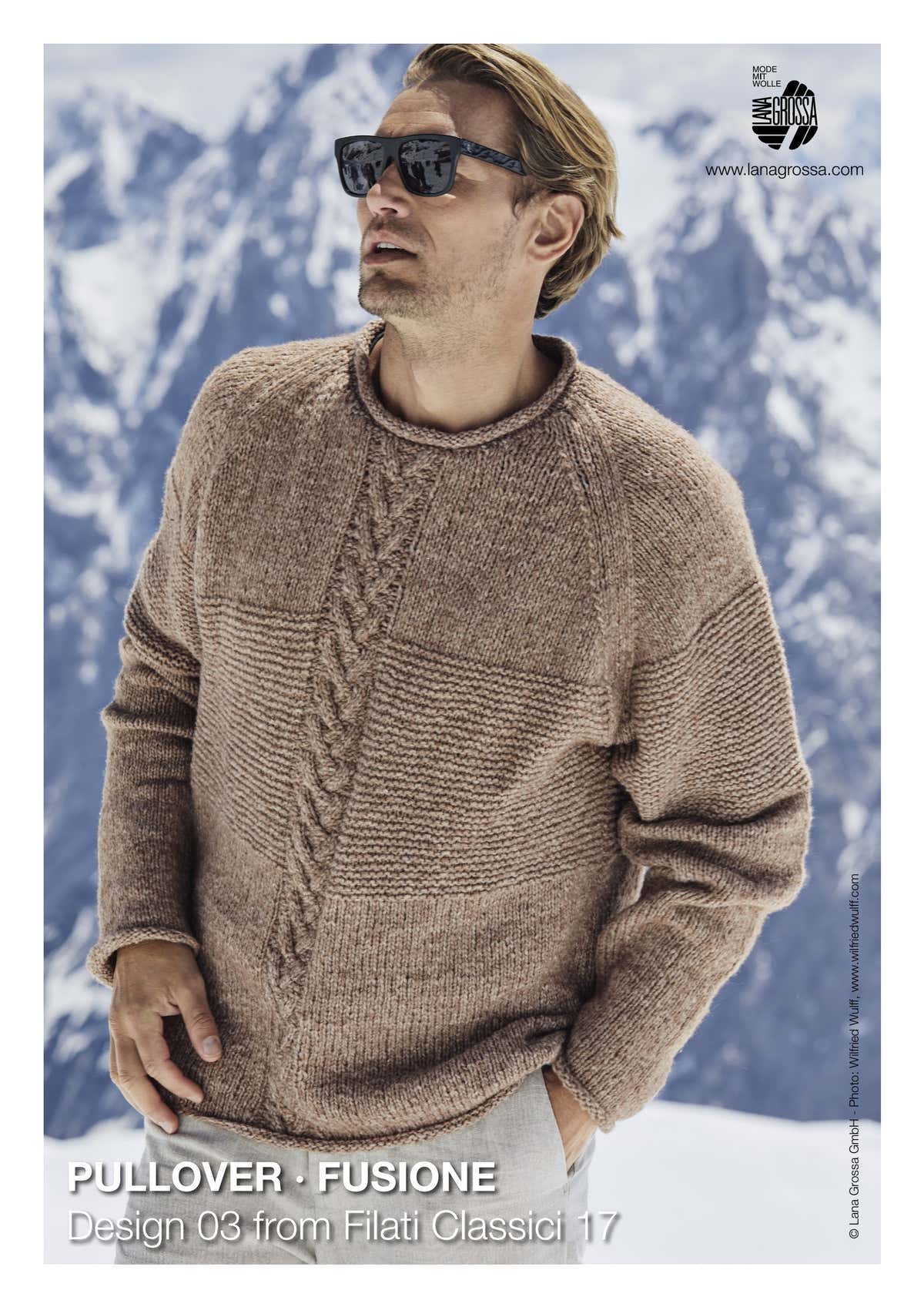 Lana Grossa M Pullover Jumper Knitting Pattern