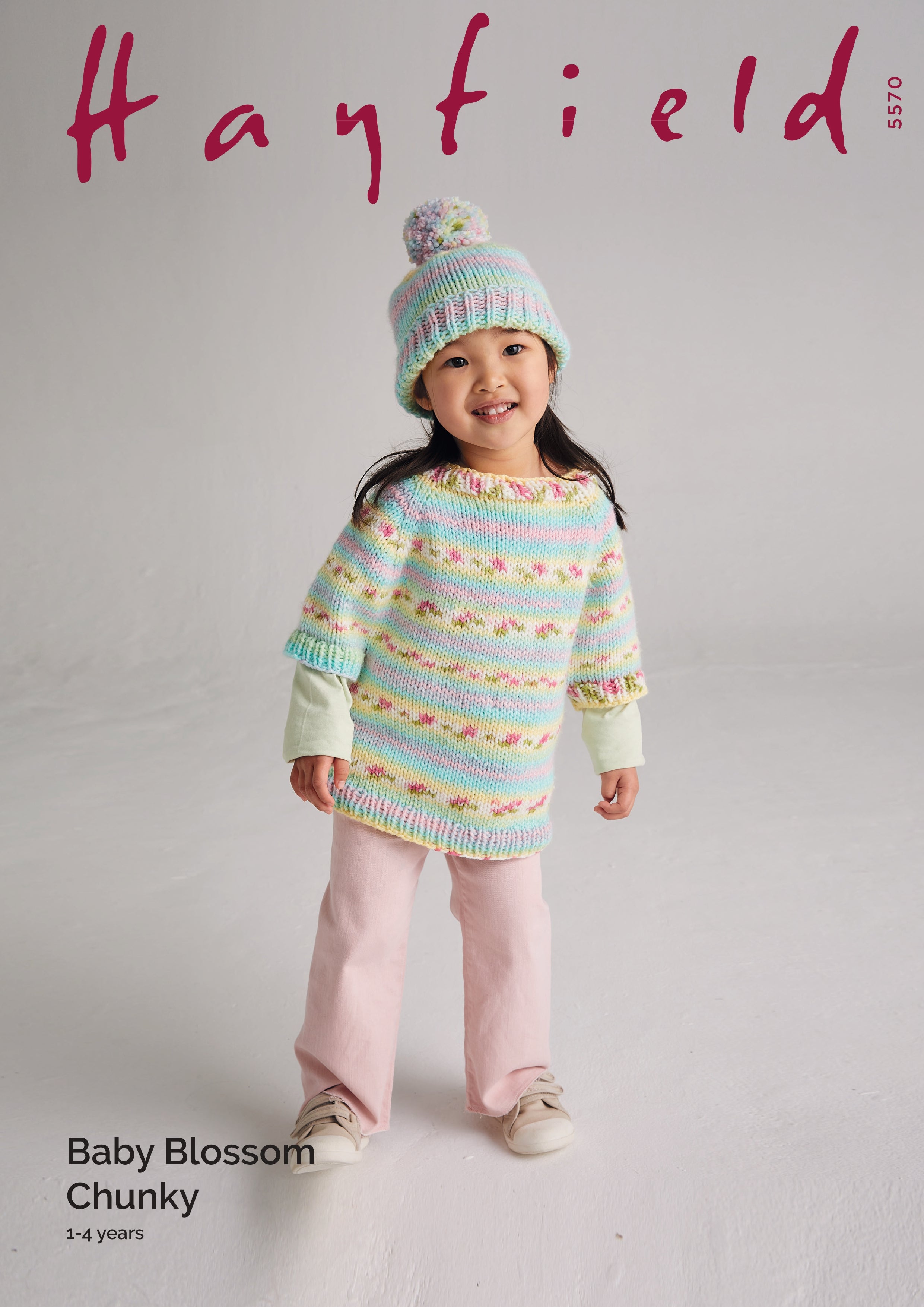 Hayfield New Blooms Poncho & Hat Cape Knitting Pattern