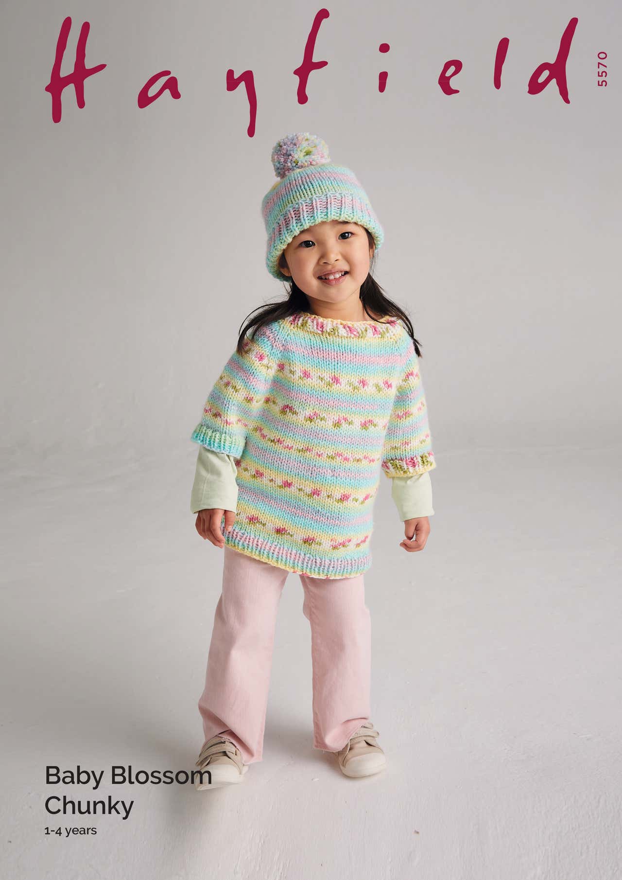 Hayfield New Blooms Poncho & Hat Cape Knitting Pattern