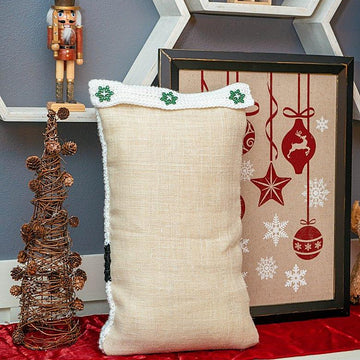 Ho Ho Ho Crochet Pillow Cover