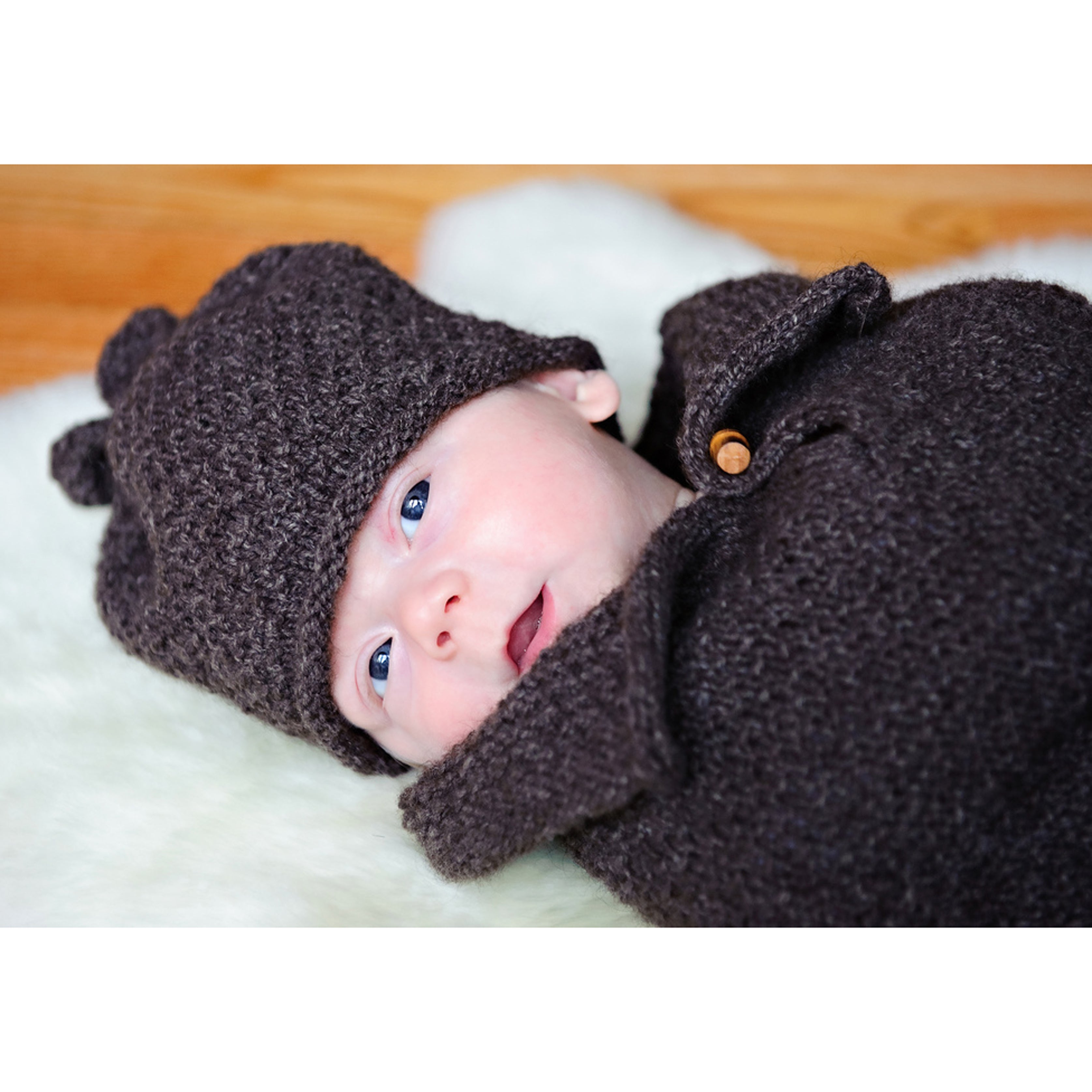 Tot Toppers Sugar Bear Set Blanket Knitting Pattern
