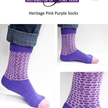 Pink Purple Sock Socks Knitting Pattern