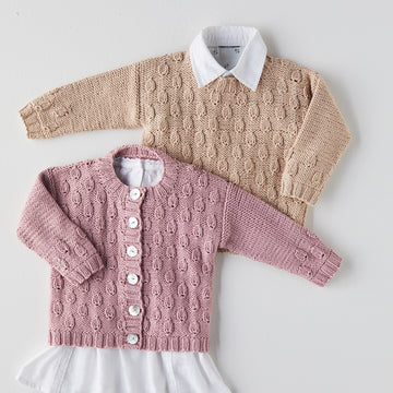 Sirdar Leaf Cardigan and Pullover Knitting Pattern