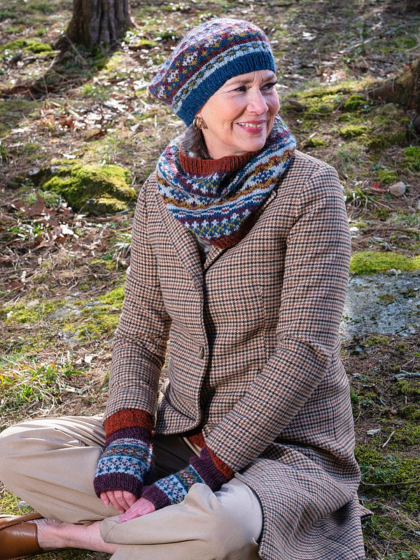 Radande Beret, Cowl, and Mitts Mittens Knitting Pattern
